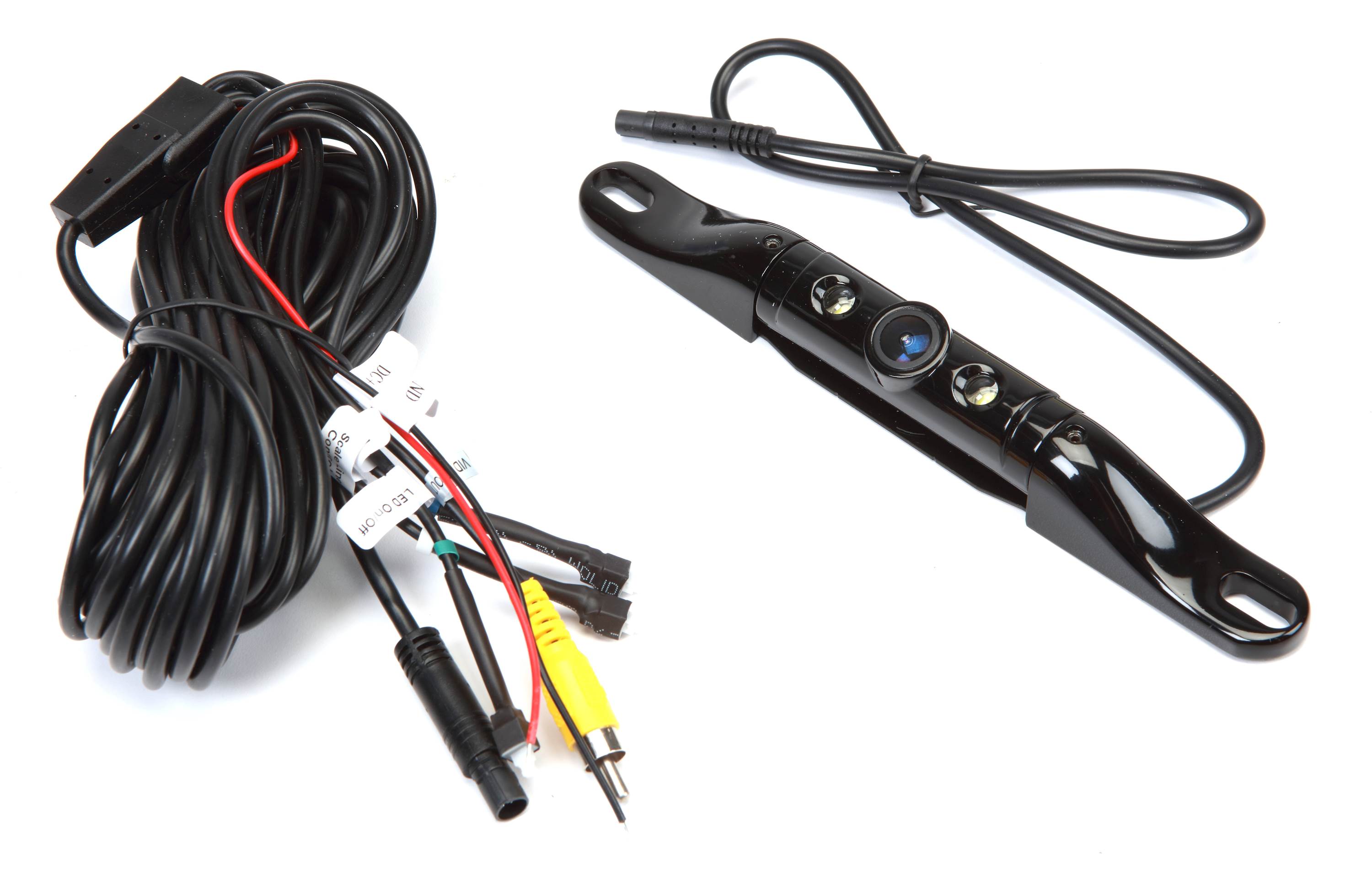 Boyo VTL422CLS Backup cam with LED lights and parking lines — license-plate-mount (Black)