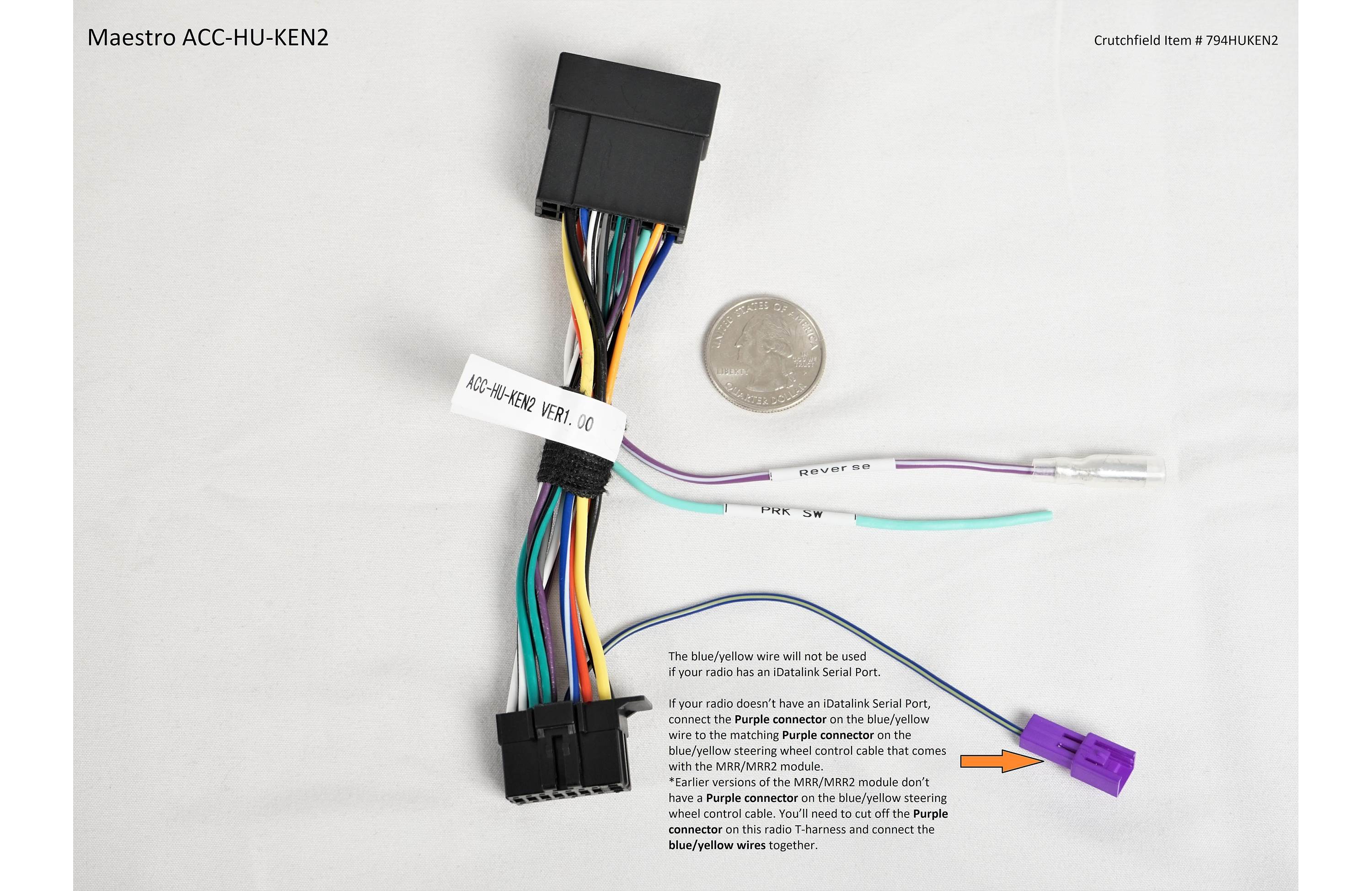 iDatalink ACC-HU-KEN2 Connect select Kenwood and JVC radios to compatible iDatalink T-harnesses