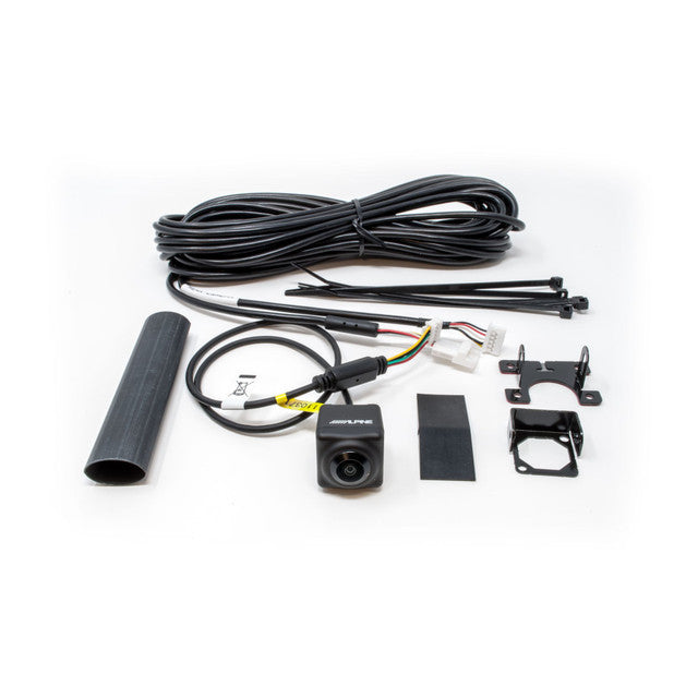 Alpine HCE-RCAM-WRA Spare Tire Rear View Camera System for Jeep 2007-2018 Wrangler JK & HCE-C2600FD Multi-View High Dynamic Range (HDR) Front Camera