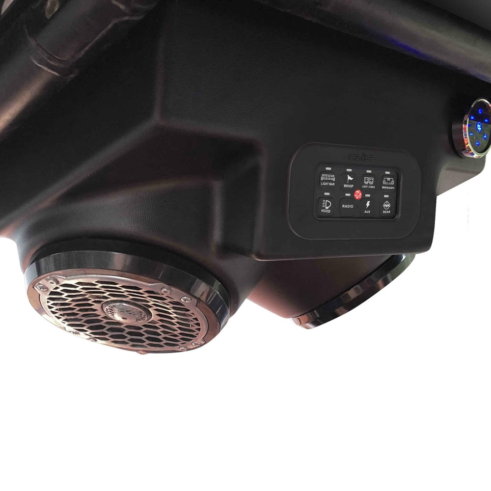 Heise HE-SWP8C 8 Gang Flush Mount Switch Panel for UTVs and Jeeps
