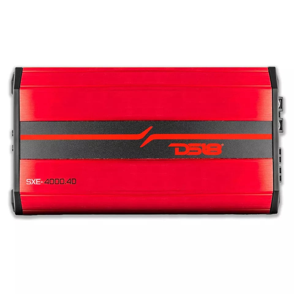 DS18 SXE-4000.4D/RD 4000W Peak 4-Channel Class-D Full Range Car Amplifier (RED)