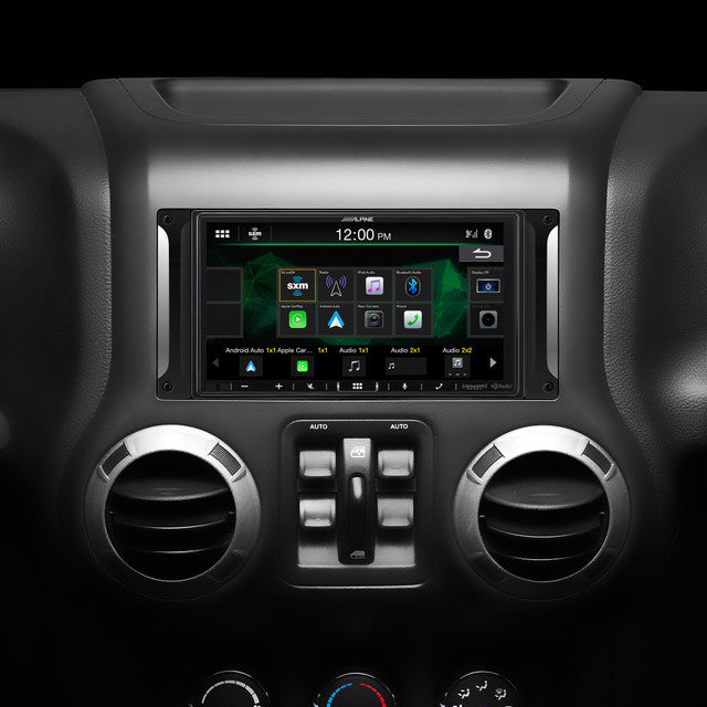 Alpine i407-WRA-JK 7in In-Dash Digital Receiver w/ (2 pair ) SPV-10TW-WRA & RUE-4360 Remote Bundle for 07-17 Wrangler