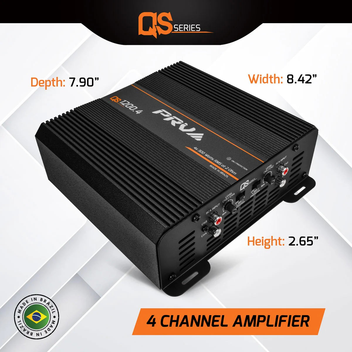 PRV Audio QS1200.4 | 4-Channel Class D Amplifier 2-Ohm