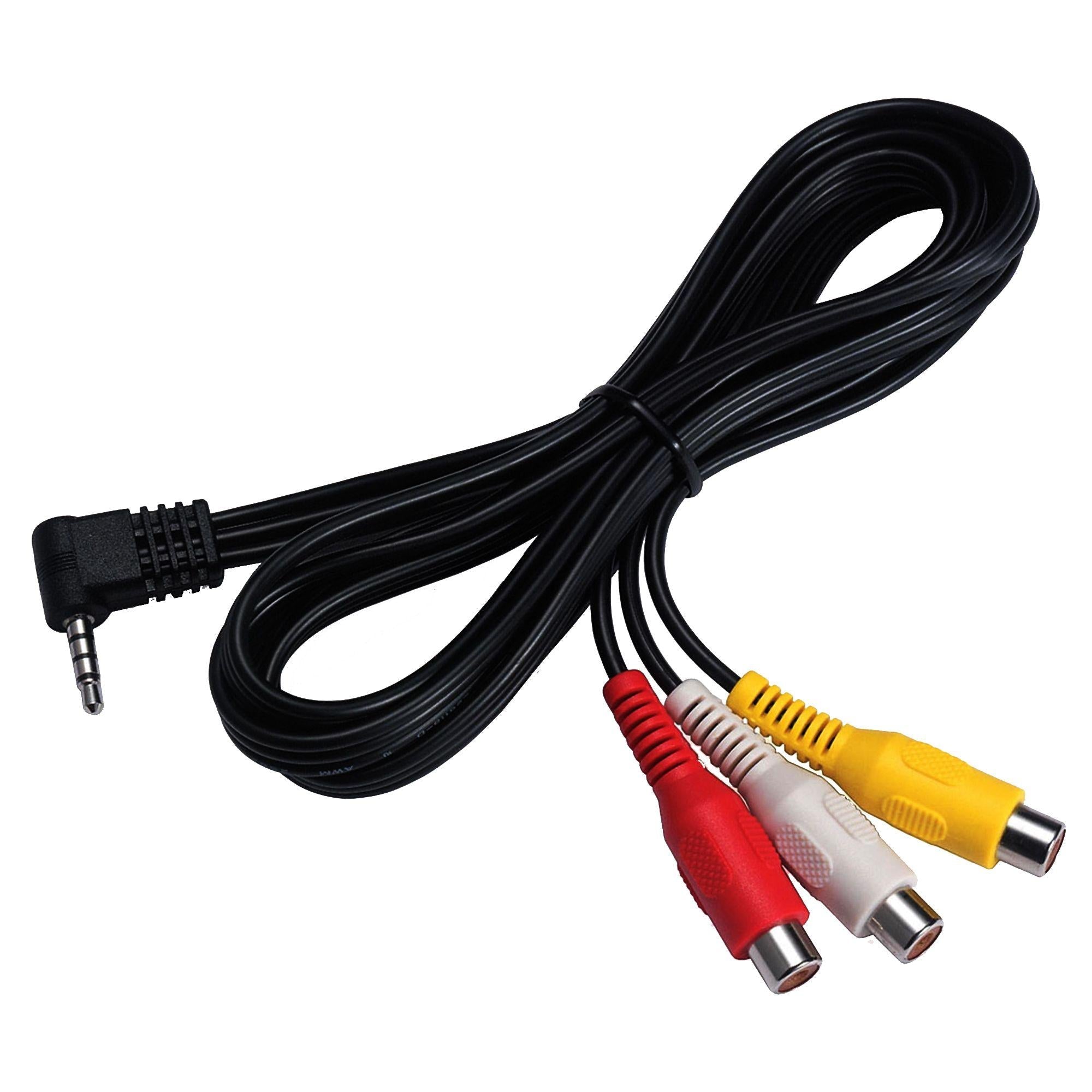 Kenwood CA-C3AV A/V Cable 3.5mm to RCA Adapter Cable