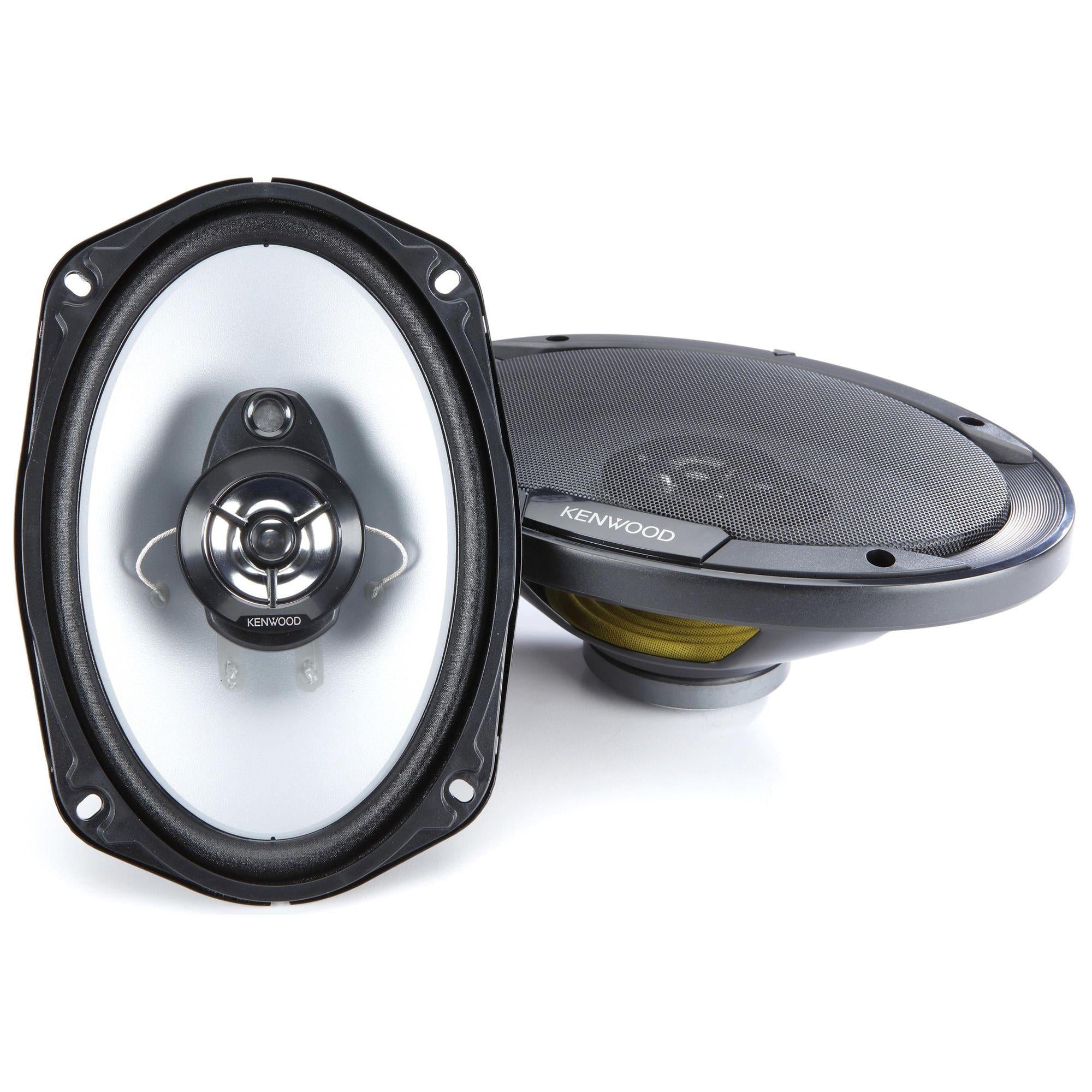 Kenwood KFC-6966S 6 x 9 Inch 400-Watt 3-Way Flush Mount Coaxial Car Speaker Easy Installation - Pair