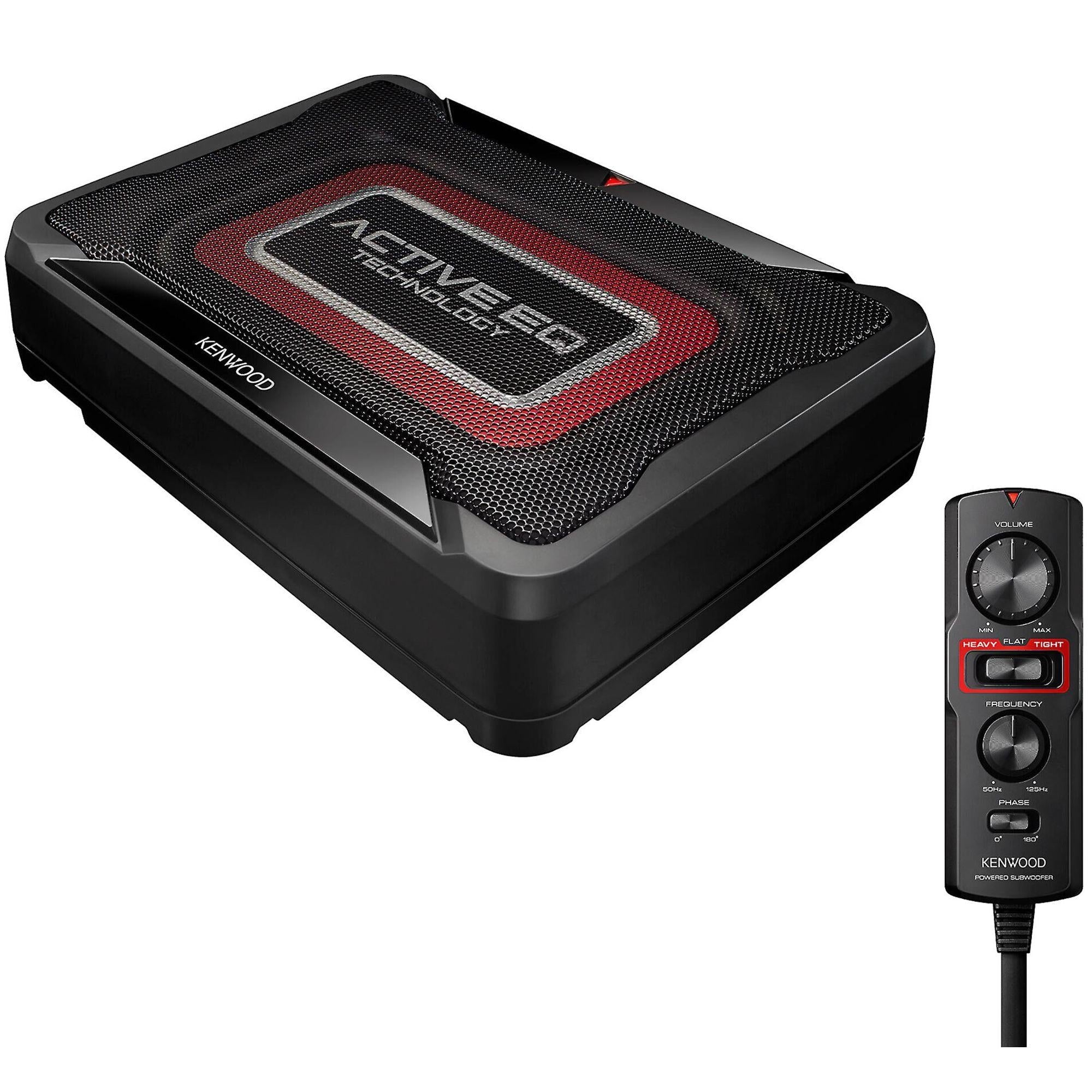 Kenwood KSC-PSW7EQ Compact Powered Enclosed Subwoofer for CAR