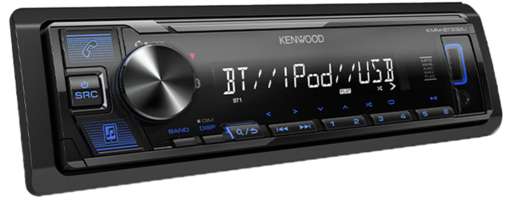 Kenwood KMM-BT232U Single-DIN Digital Multimedia Receiver with Bluetooth