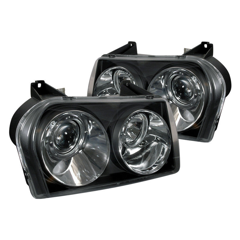 Spec-D 05-10 Chrysler 300 Projector Headlights Matte Black/Clear Lens