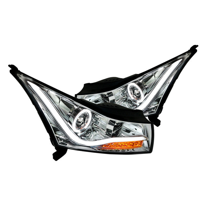 Spec-D 11-16 Chevy Cruze Headlights Halo Projector Chrome/Clear
