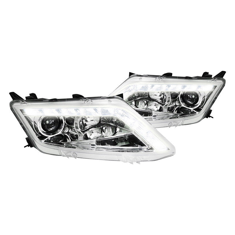Spec-D 10-12 Ford Fusion Headlights Projector Chrome/Clear