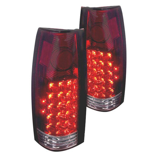 Spec-D 88-00 Chevy Silverado GMC Sierra LED Tail Lights Red