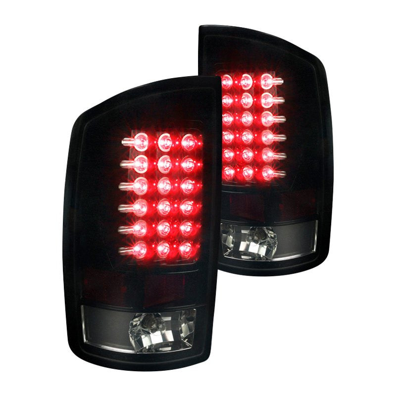 Spec-D 02-06 Dodge Ram LED Black Tail Lights Smoked Lens
