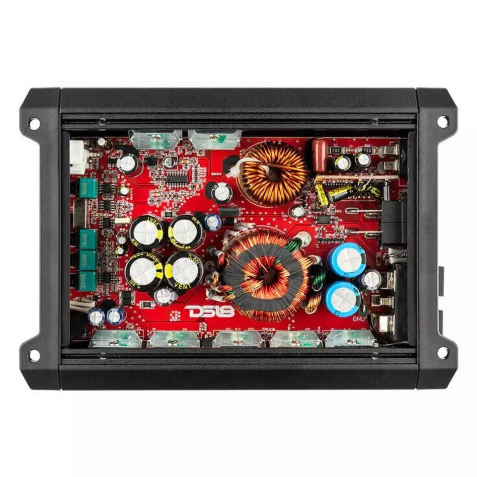 DS18 SXE-2500.1D/BK 1-CH Monoblock 2500W Peak Class-D Car Compact Amplifier