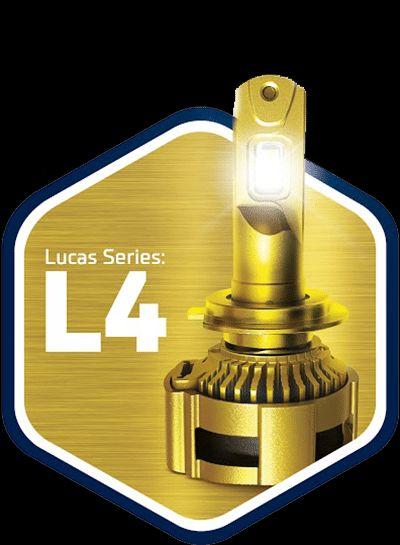 Lucas Lighting L4 Series Headlight Pair (2 bulbs), 9X Brighter