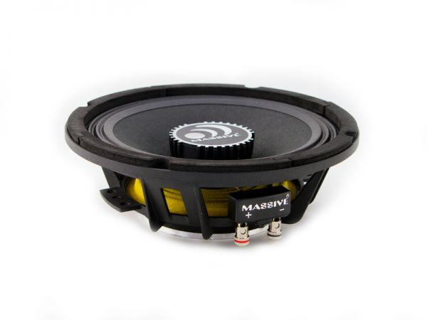 Massive Audio M6S MS Series. 6.5 Inch, 300 Watts, 4 Ohm Pro Audio Midrange Shallow Mount Speaker for Cars, Stage and DJ Applications. Sold Individually.