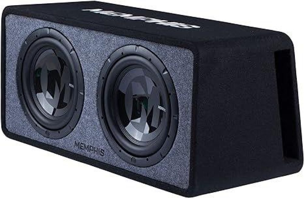 Memphis Audio PRXE12D1 Dual 12” Power Reference Series Loaded Enclosure 1-Ohm