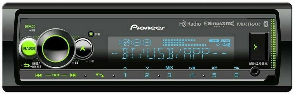 Pioneer MVH-S720BHS Single DIN Digital Media Receiver with Bluetooth, HD Radio and SiriusXM Ready