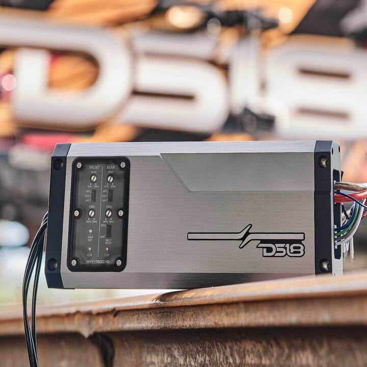 DS18 NVY 4-Channel Full-Range IP67 Marine and Powersports Amplifier 200 x 4 @ 4-Ohm Watts Rms