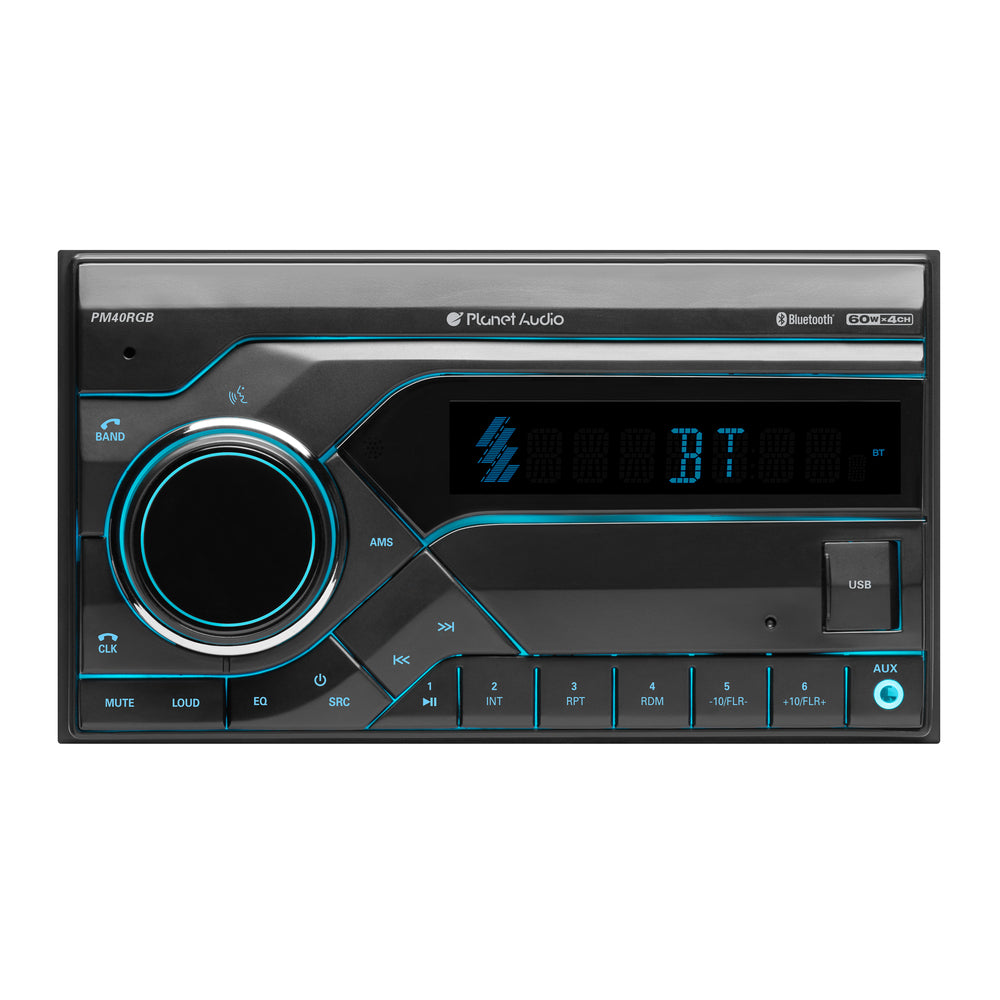 Planet Audio PM40RGB Double-DIN Digital Multimedia Receiver with Bluetooth