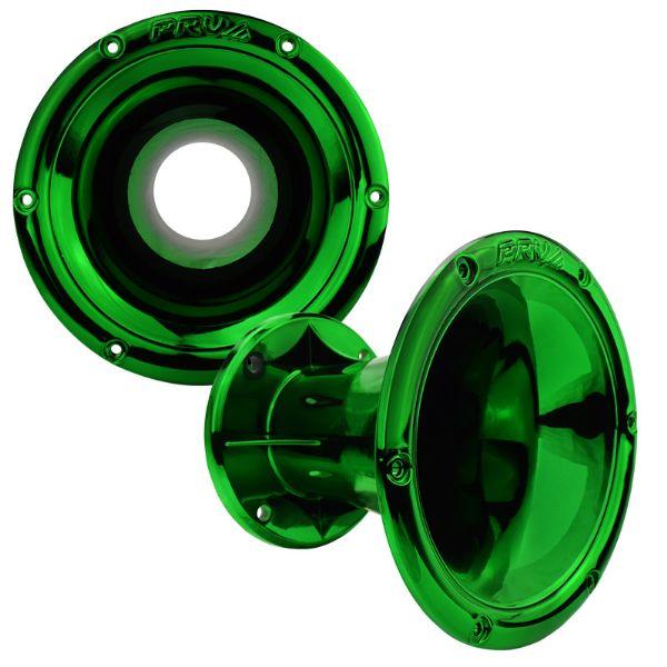 PRV AUDIO 2 Inch Exit Horn Waveguide WGP14-50 GREEN CR for Bolt On Compression Drivers - UV Resistant Chrome Finish Driver Guide - Green Chrome Color (Single)
