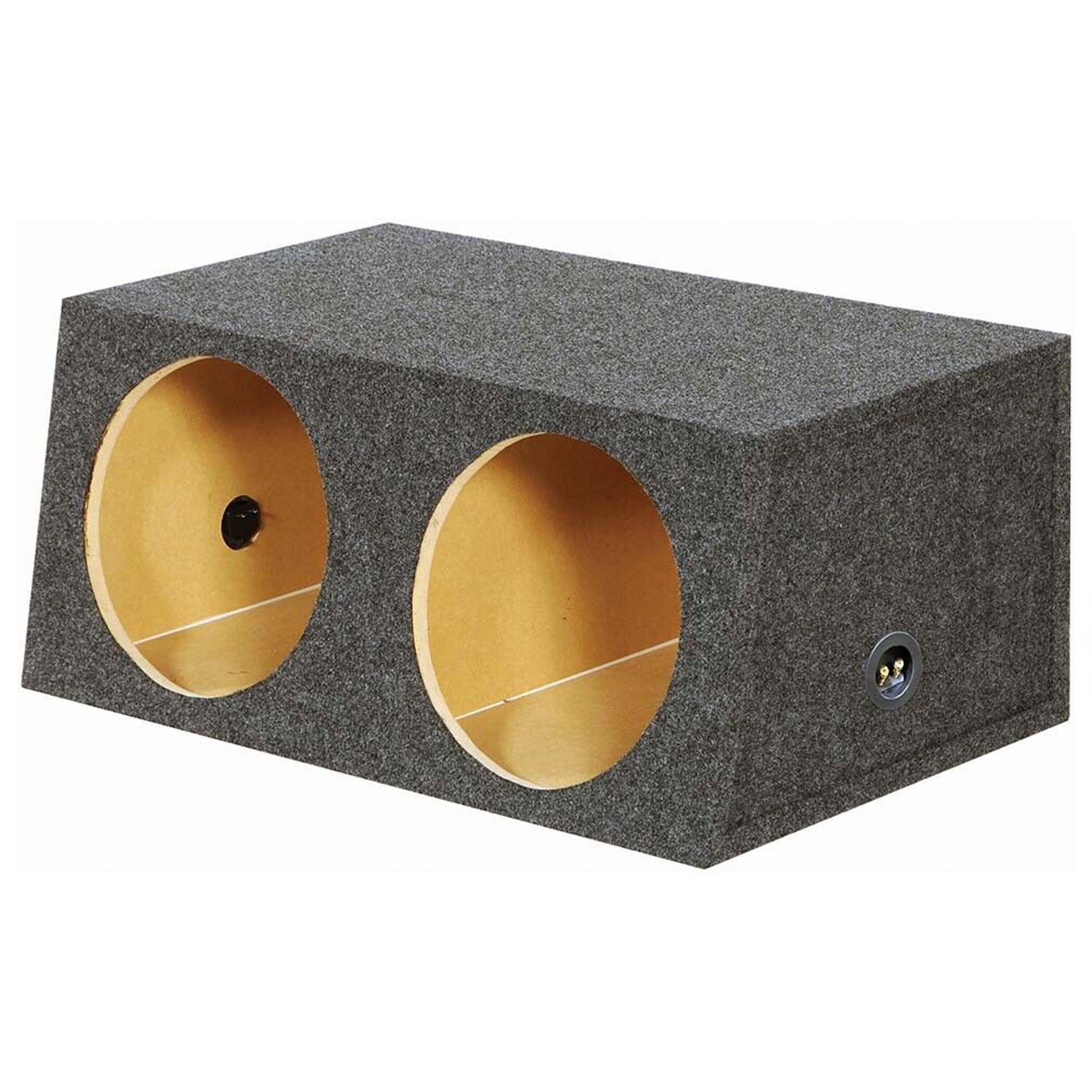 Q-Power Dual 12″ Sealed Wedge Style Woofer Enclosure
