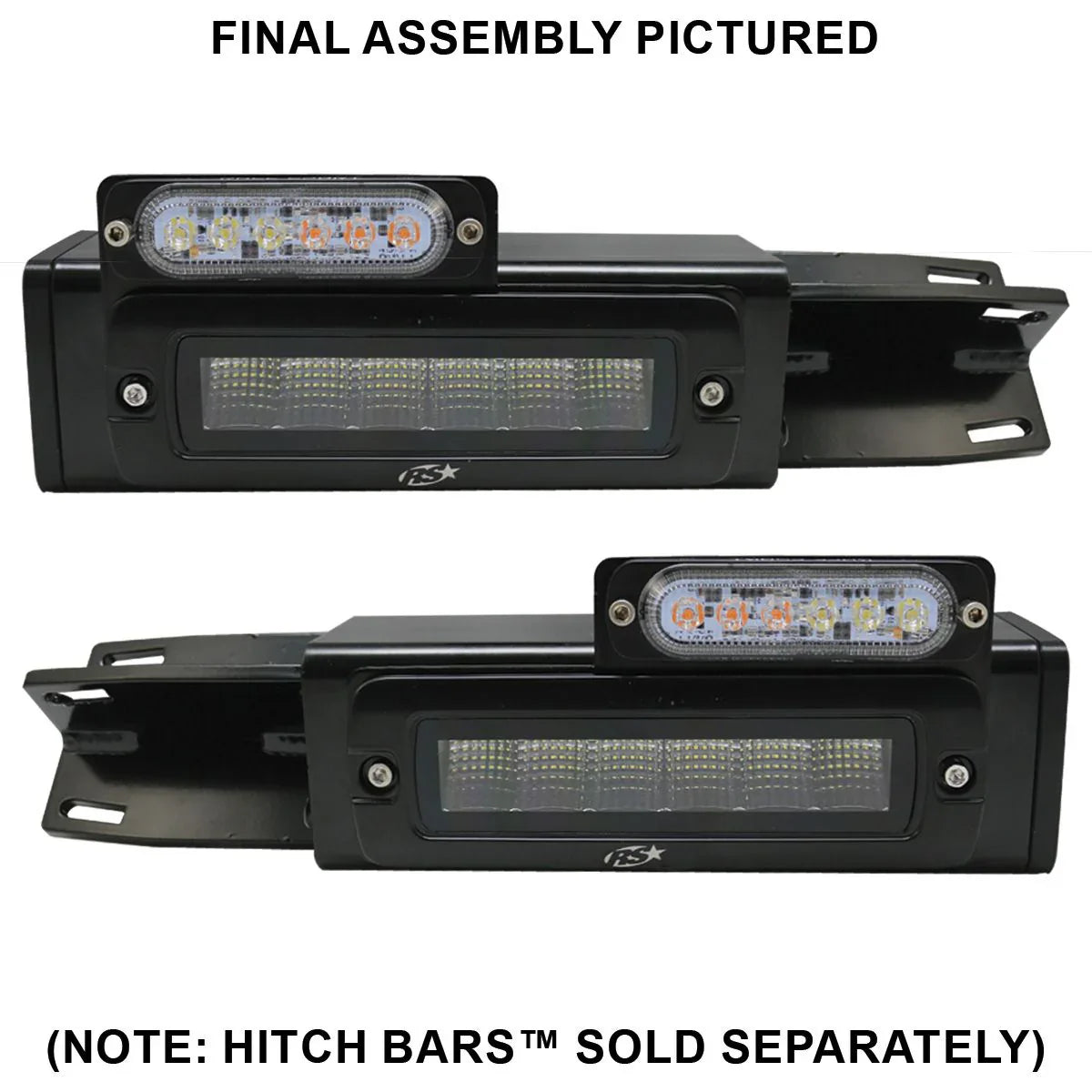 Race Sport Add On White-Amber LED Strobe Flasher Heavy Duty Plate for Hitch Light Bar Kits