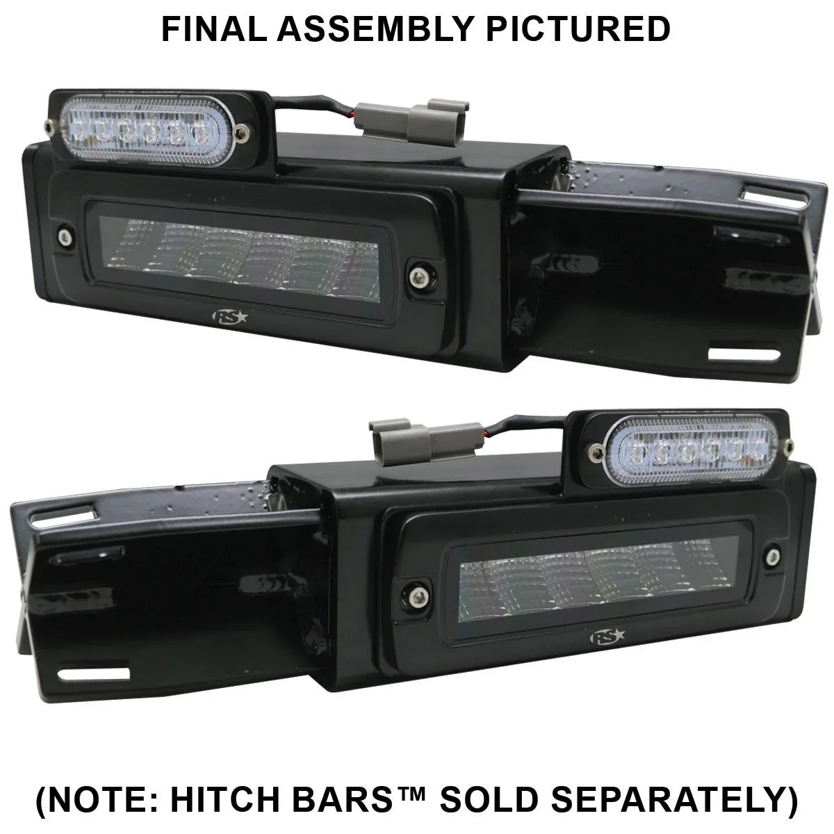 Race Sport Add On White-Amber LED Strobe Flasher Heavy Duty Plate for Hitch Light Bar Kits