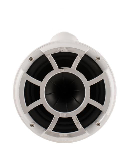 Wet Sounds REV 10 Fixed Clamp Tower Speakers with Wet Sounds Suitz speaker Covers - White