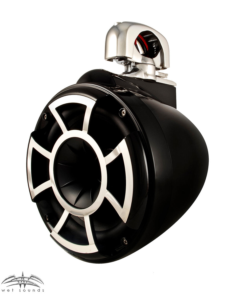 Wet Sounds REV 8 Swivel Clamp Tower Speakers with Wet Sounds Suitz speaker Covers - Black