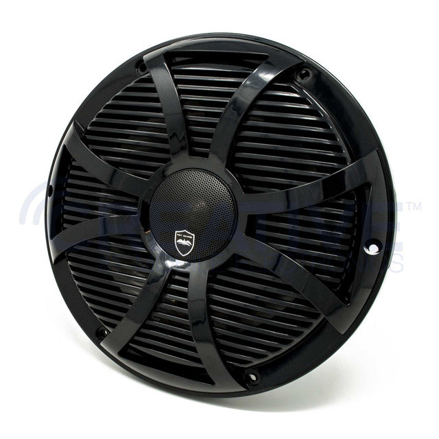 Wet Sounds REVO 10CX SW-B Black SW Grill 10 Inch Marine High Performance LED Coaxial Speakers (pair)