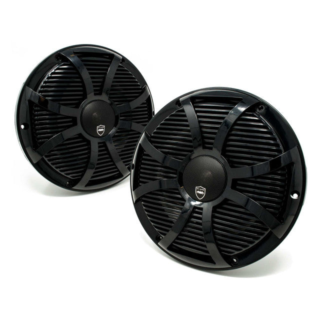 Wet Sounds REVO 10CX SW-B Black SW Grill 10 Inch Marine High Performance LED Coaxial Speakers (pair)