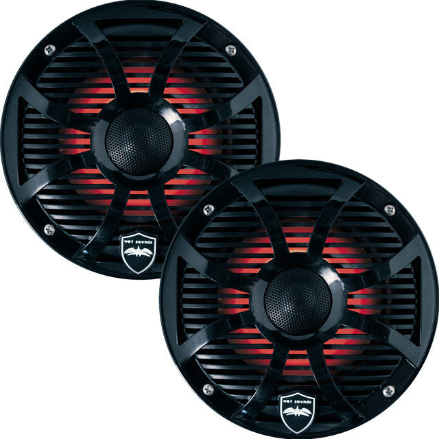 Wet Sounds REVO 6-SWB Black 6.5 Inch Marine LED Speakers & Enclosures (1.75