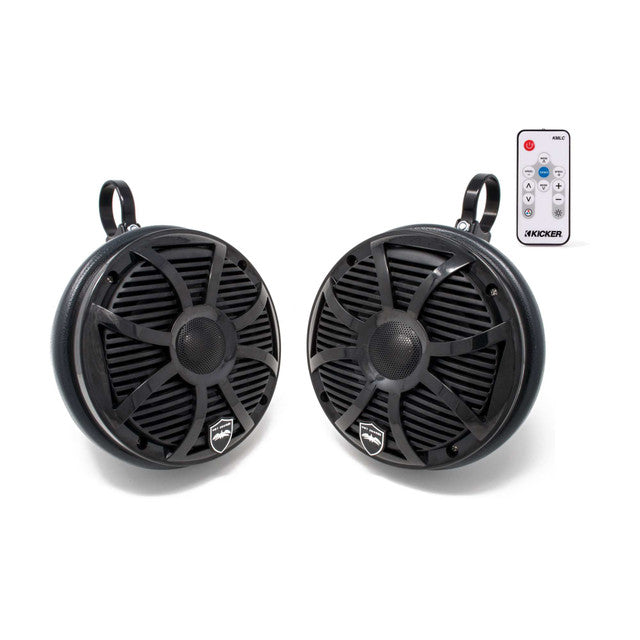 Wet Sounds REVO 6-SWB Black 6.5 Inch Marine LED Speakers & Enclosures (1.75
