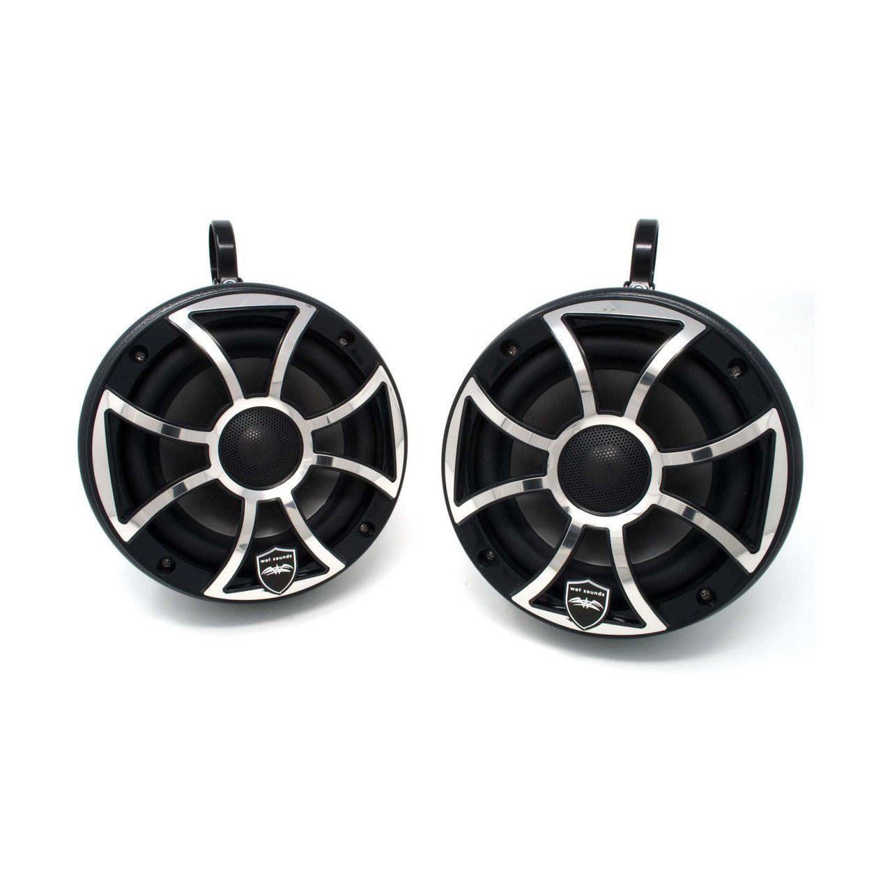 Wet Sounds REVO 6-XSB-SS 6.5 Inch Marine LED Speakers & Roll Cage Enclosures (1.75