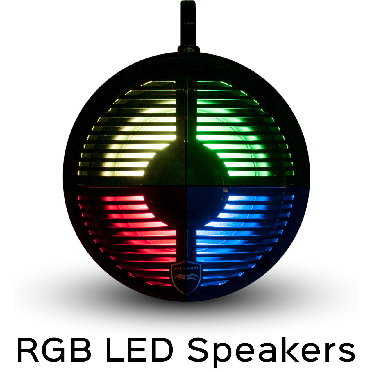 Wet Sounds REVO 6-XWB Black 6.5 Inch Marine LED Speakers & Roll Cage Enclosures (1.75