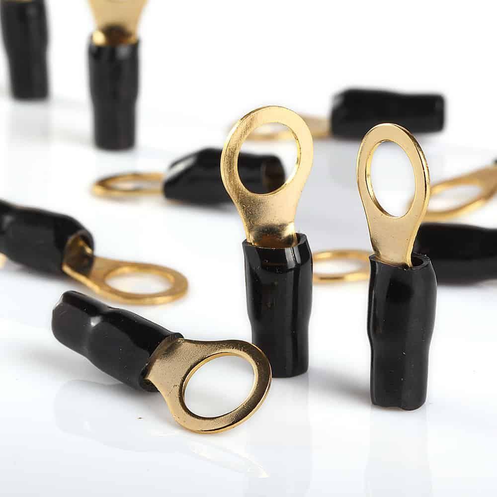 Wire Ring Terminal Gold 8 AWG Gauge 3/8