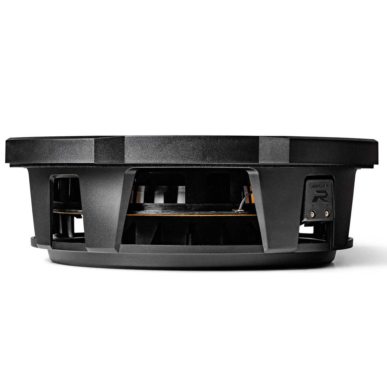 Alpine (2) RS-W12D4 12-inch R-Series Shallow Subwoofer Dual 4 Ohm & Grill Bundle