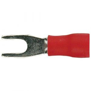 Install Bay RVST6 Red Vinyl Spade Terminal 22-18 Gauge #6 - Package of 100