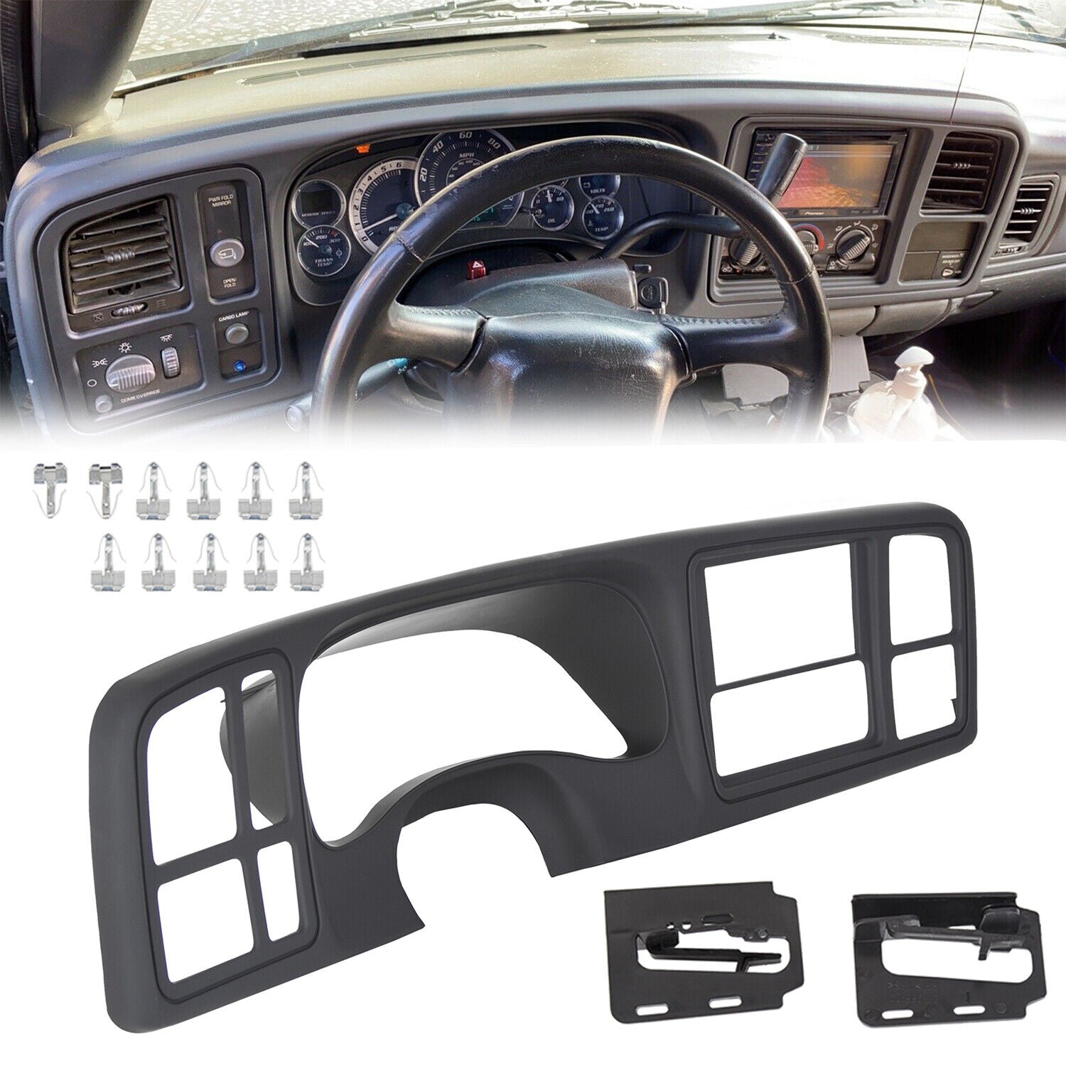 Double DIN Car Stereo Radio Install Dash Kit Fit For 99-02 Silverado Sierra GM