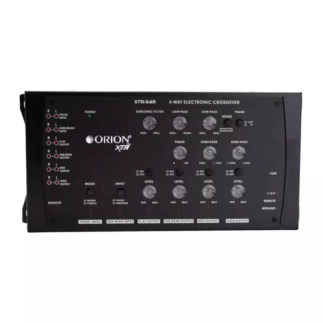 Orion XTR-X4R 4-Way Car Audio Electronic Crossover Network w/ Remote Bass Boost