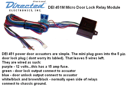 Directed 451M Door Lock Relay Module with Resistors DEI 451M