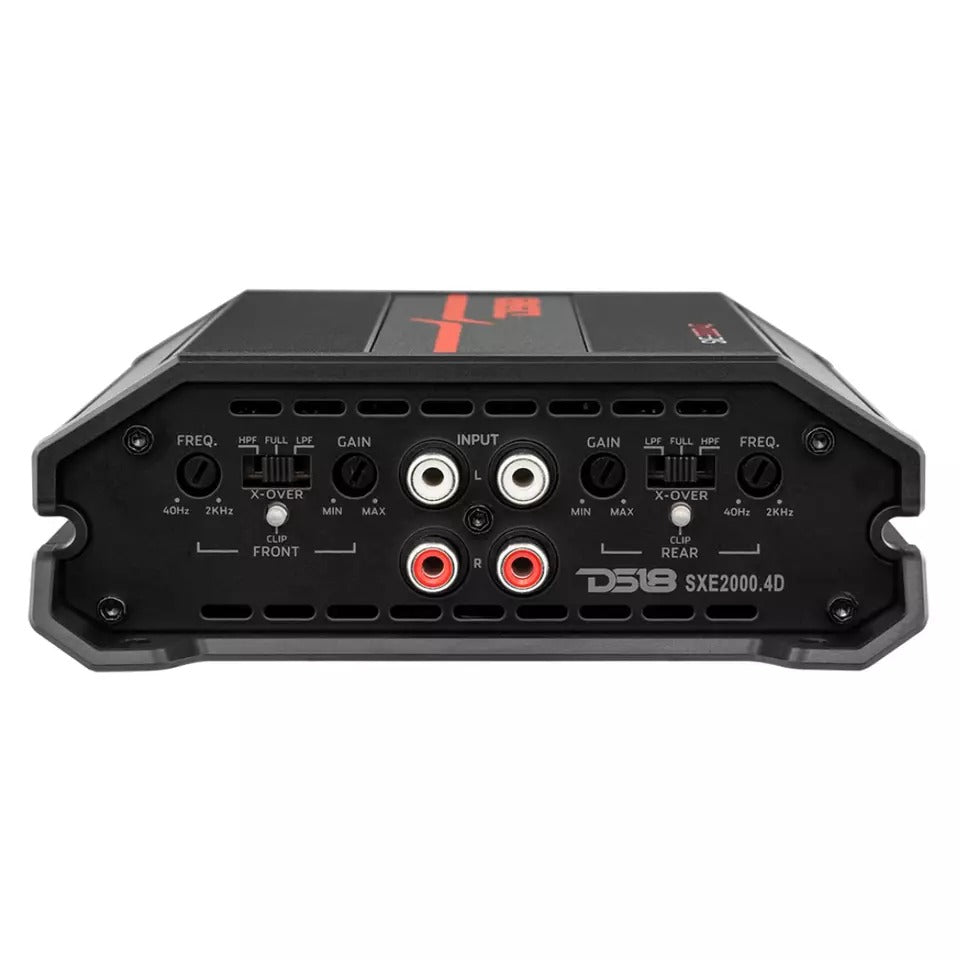 DS18 SXE-2000.4D/BK 4-Channel 2000W Peak Class-D Full-Range Car Amplifier(BLACK)