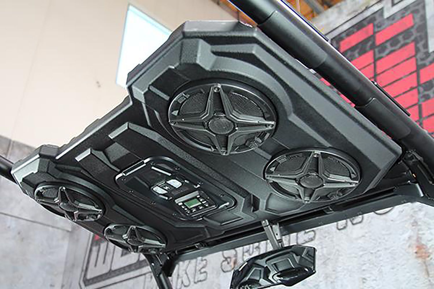 SSV Works WP3-RZ3O65 Polaris RZR 1000 2 and 4 seat Bluetooth 4 Speaker Overhead Weather proof Audio System