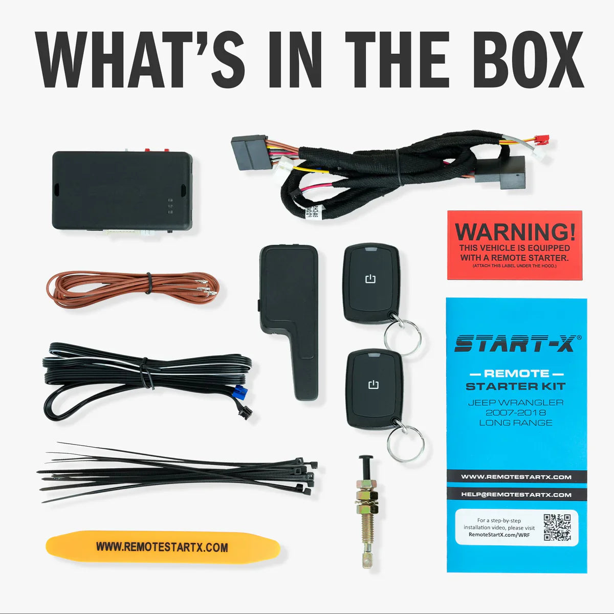 Start-X Long Range (2000-ft) Plug N Play Remote Starter Kit for Jeep Wrangler (2007-2018) / Key Start