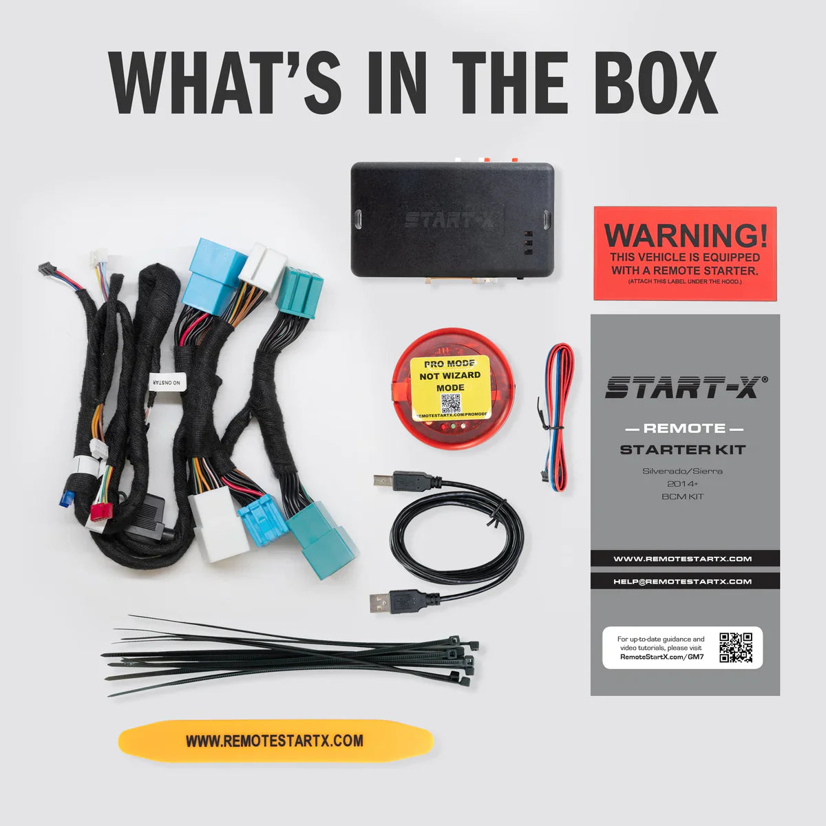 Start-X Plug N Play Remote Starter Kit for Chevy Silverado & GMC Sierra 1500/2500/3500 (2015-2023) / Key Start