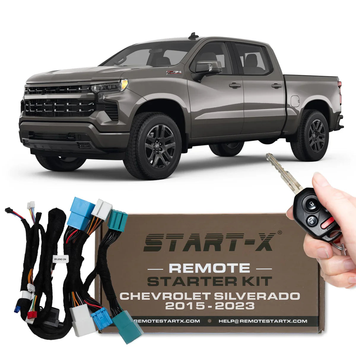 Start-X Plug N Play Remote Starter Kit for Chevy Silverado & GMC Sierra 1500/2500/3500 (2015-2023) / Key Start