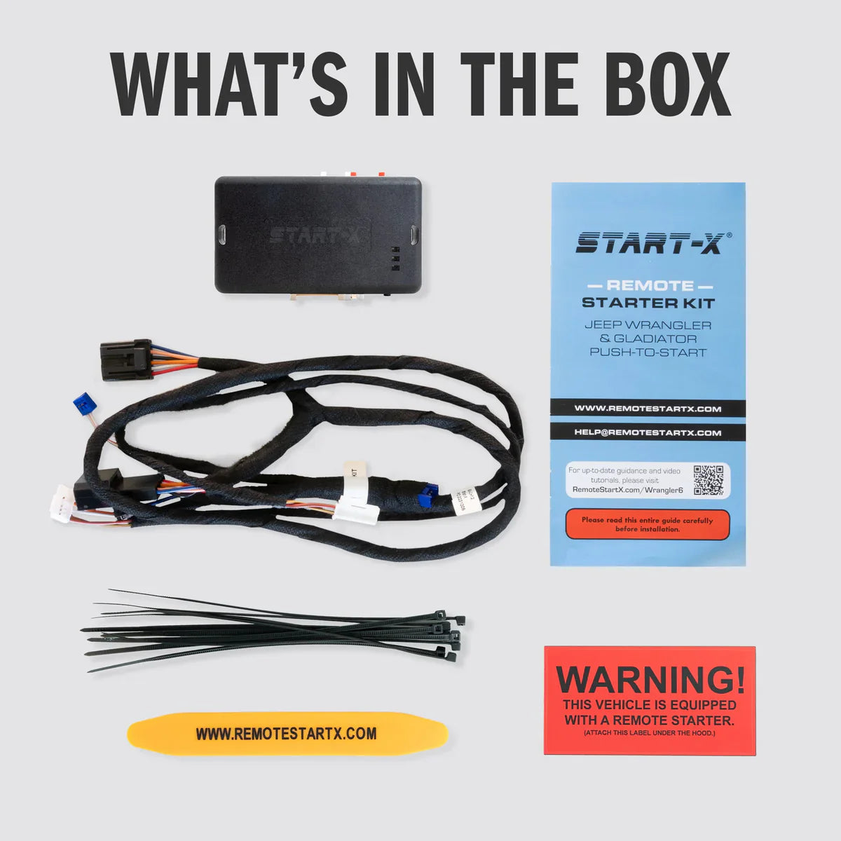 Start-X Plug N Play Remote Starter Kit for Jeep Wrangler & Gladiator (2018-2025) / Push to Start