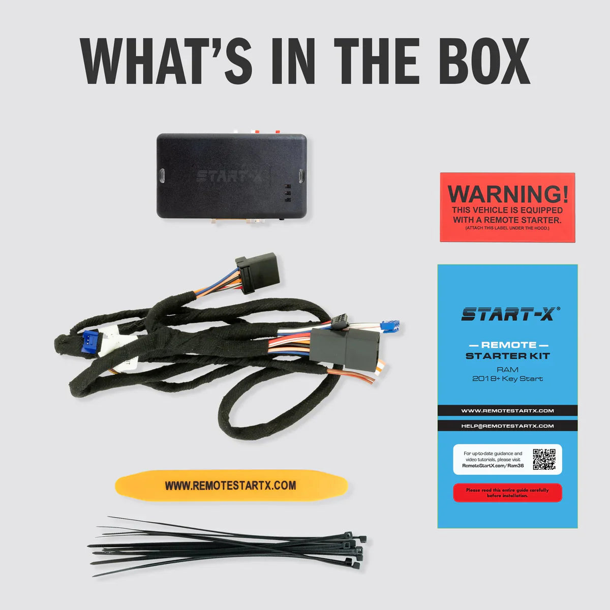Start-X Plug N Play Remote Starter Kit for RAM Pickup Truck 1500/2500/3500 (2018-2023) / Key Start
