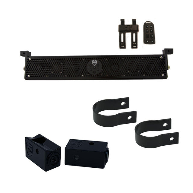 Wet Sounds Stealth 6 Ultra HD Black + UTV Mounting Kit, Slider bracket & Round 1.75