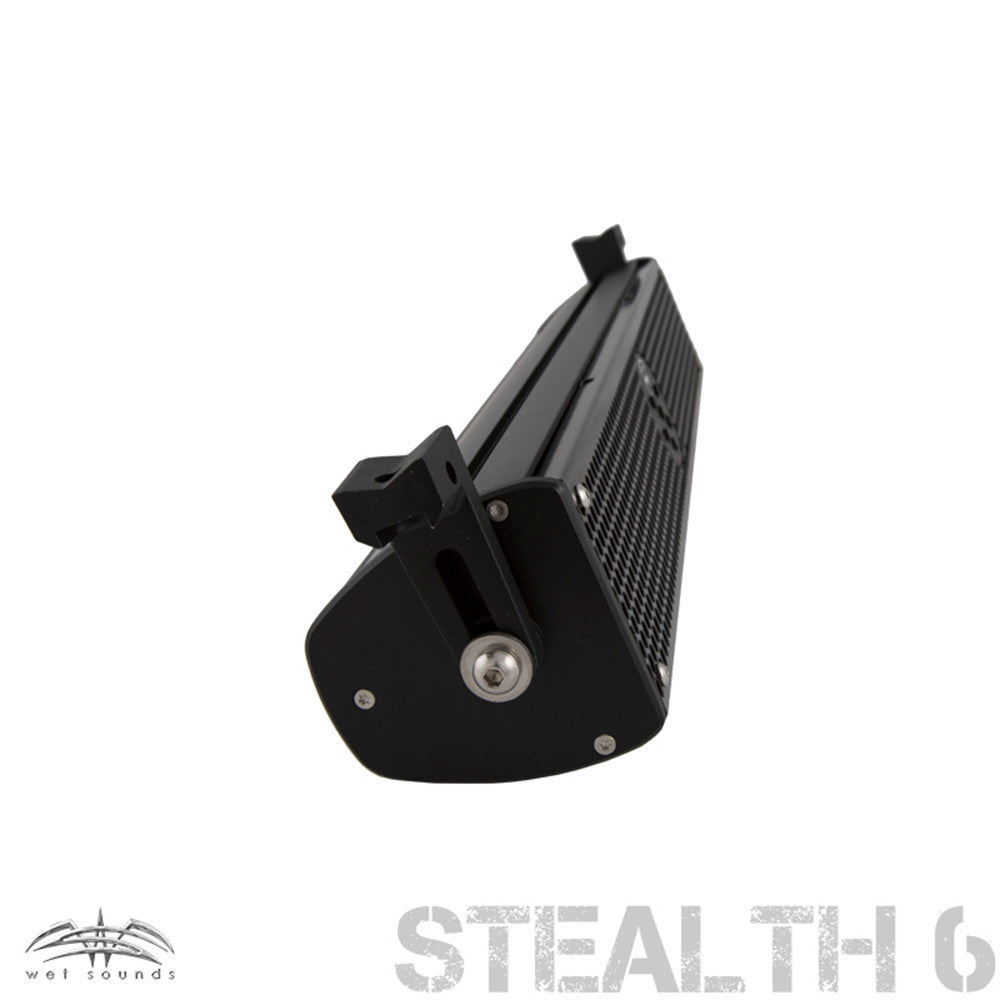 Wet Sounds Stealth 6 Ultra HD Black + UTV Mounting Kit, Slider bracket & Round 1.75